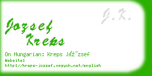 jozsef kreps business card